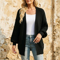 Heidi-Outlet - Visin | Waffle-Knit Open-Front Knit Cardigan Women
