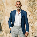 Heidi-Outlet - Ralan | Linen Single-Breasted Blazer Men