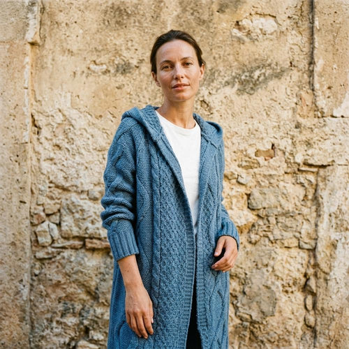 Heidi-Outlet - Arvan | Cable-Knit Hooded Knit Cardigan Women
