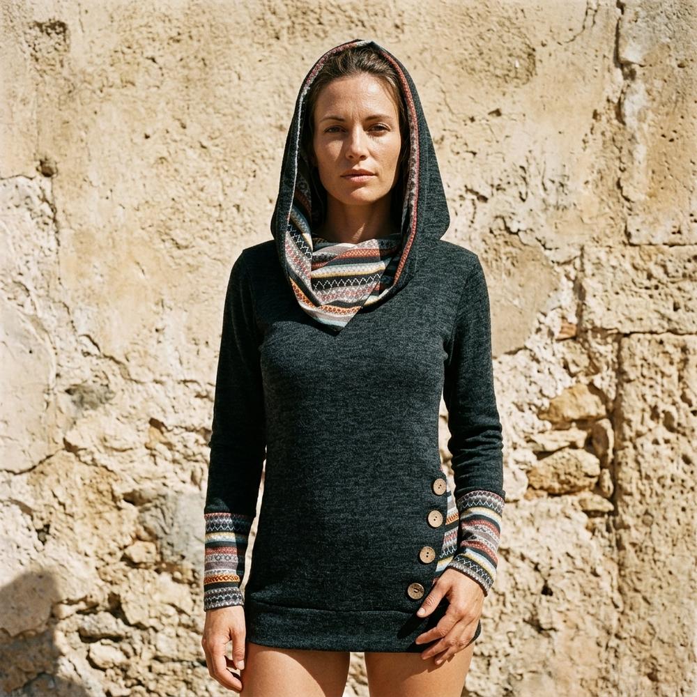 Heidi-Outlet - Timin | Heathered Long-Sleeved Hoodie Women