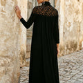 Heidi-Outlet - Nonor | Turtleneck Lace-Yoke Maxi Dress Women