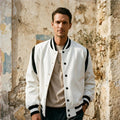 Heidi-Outlet - Zaser | Striped-Trim Button-Front Jacket Men
