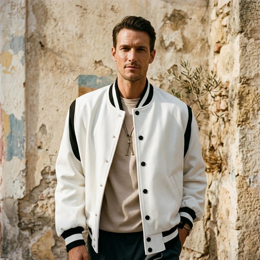 Heidi-Outlet - Zaser | Striped-Trim Button-Front Jacket Men