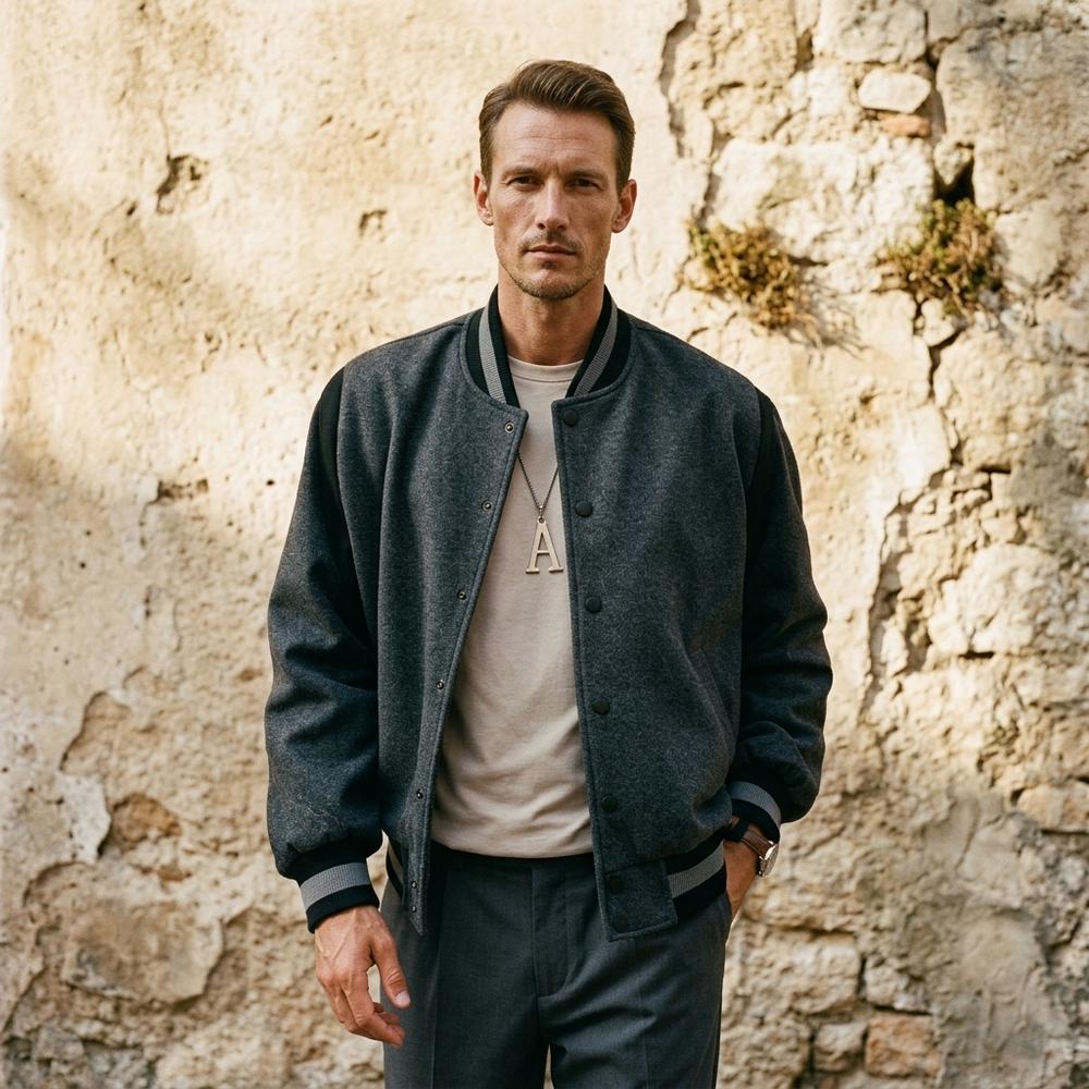 Heidi-Outlet - Zaser | Striped-Trim Button-Front Jacket Men