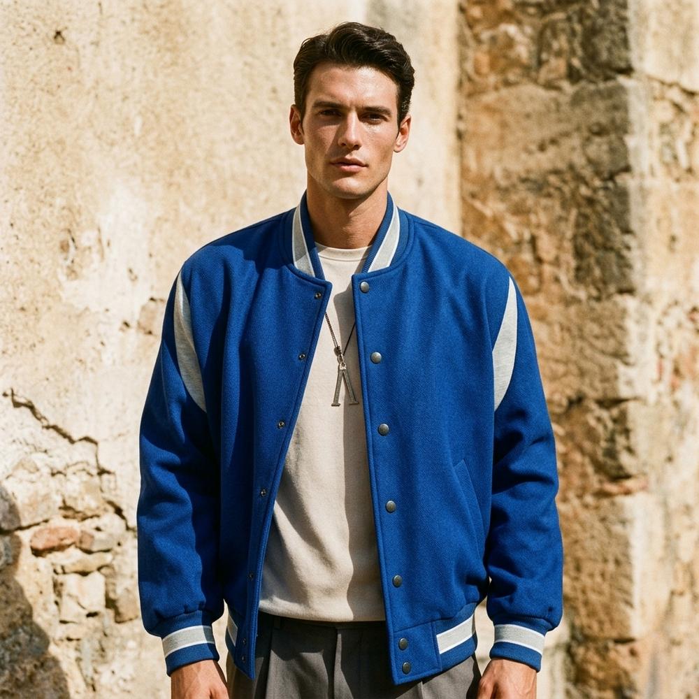 Heidi-Outlet - Zaser | Striped-Trim Button-Front Jacket Men