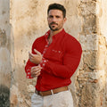 Heidi-Outlet - Riven | Cotton Patterned-Trim Shirt Men