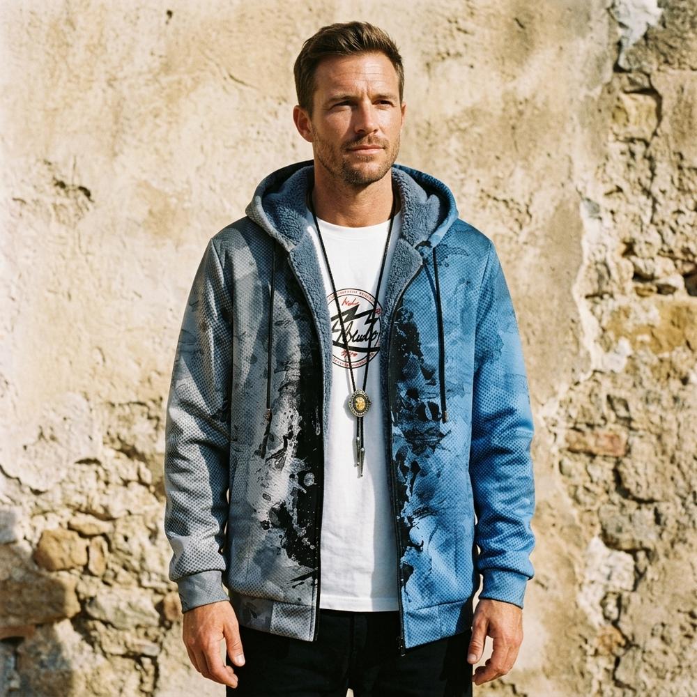 Heidi-Outlet - Timel | Printed Sherpa-Lined Hoodie Men