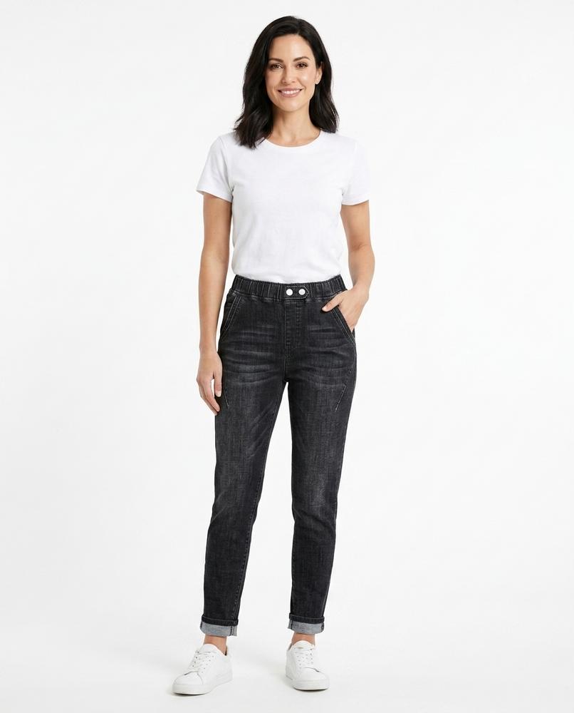Heidi-Outlet - Kagod | Washed High-Waist Pants Women