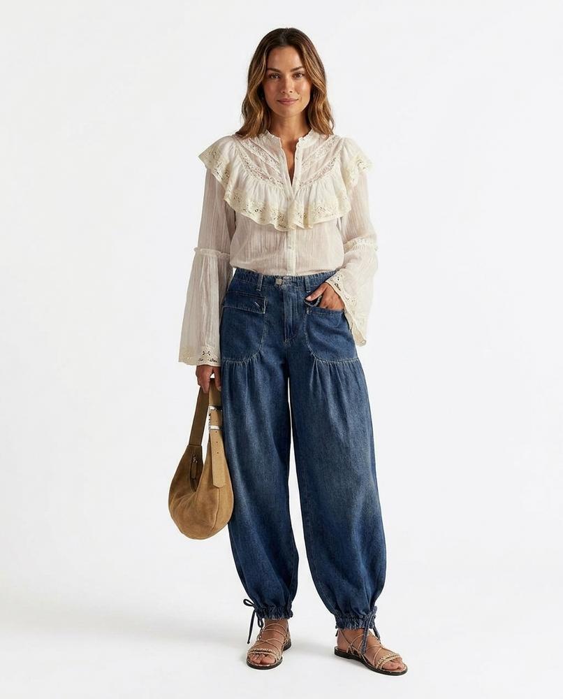 Heidi-Outlet - Cokis | Denim Balloon-Leg Pants Women