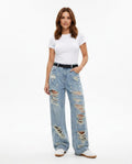 Heidi-Outlet - Denid | Distressed Wide-Leg Pants Women