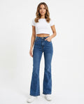 Heidi-Outlet - Yawod | High-Waist Flared Pants Women