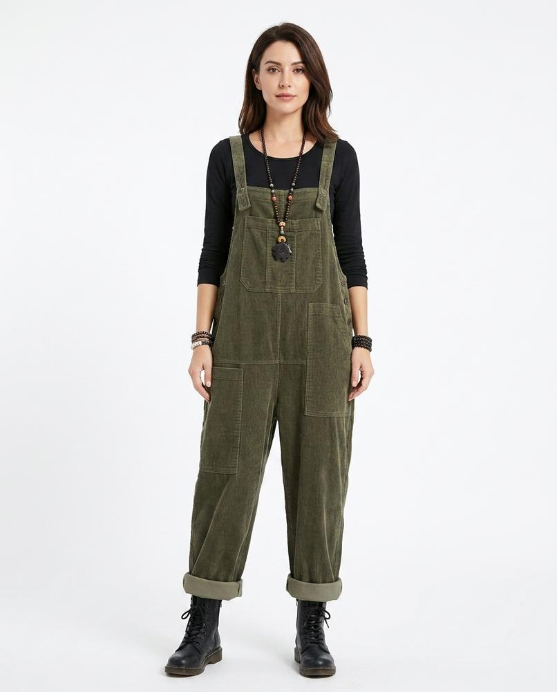 Heidi-Outlet - Eivul | Washed-Out Loose-Fit Jumpsuit Unisex