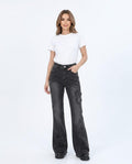 Heidi-Outlet - Nusav | Washed-Out Flared Pants Women
