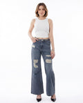 Heidi-Outlet - Eofar | Wide-Leg Distressed Pants Women