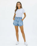 Heidi-Outlet - Sadar | High-Waist Frayed-Hem Pants Women