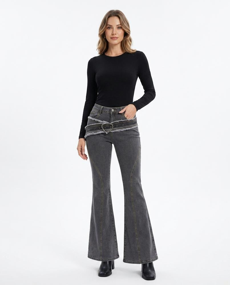Heidi-Outlet - Aibav | Flared High-Waisted Pants Women