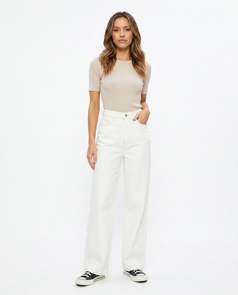 Heidi-Outlet - Dibel | Frayed-Seam Wide-Leg Pants Women