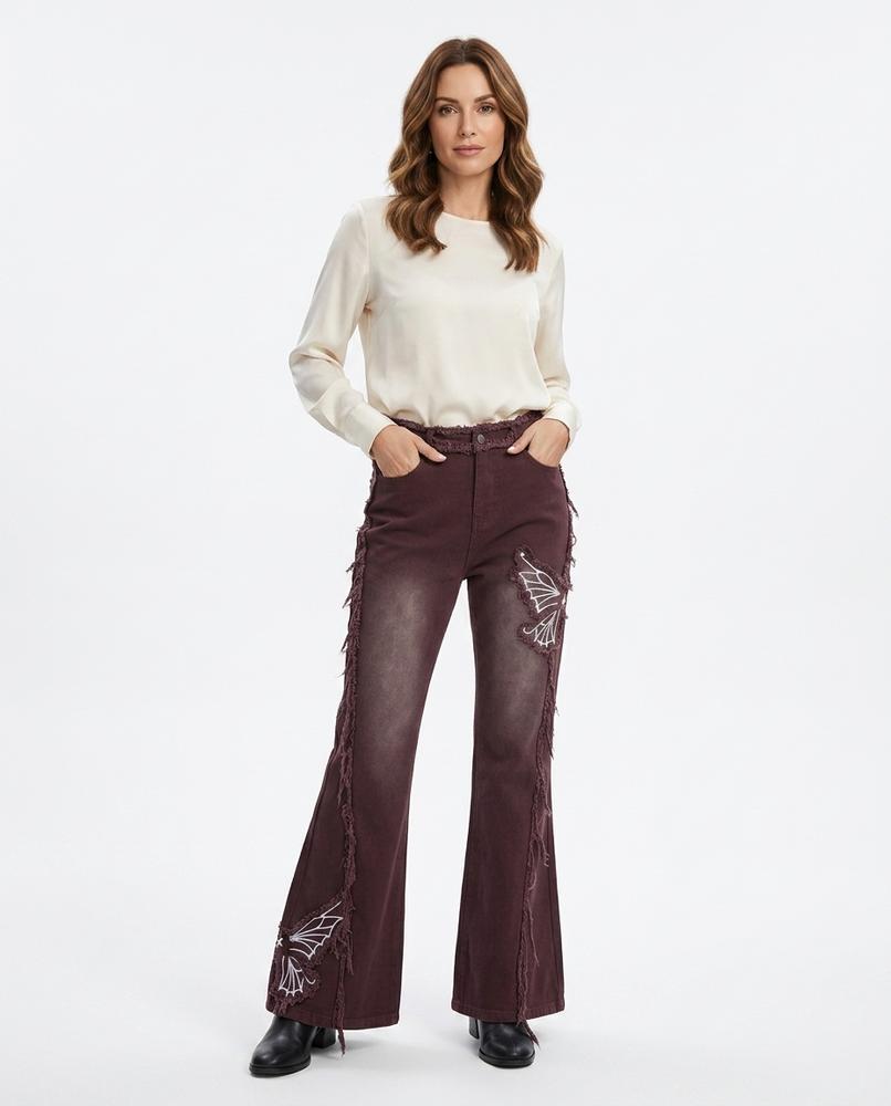 Heidi-Outlet - Diten | Flared Embroidered Pants Women