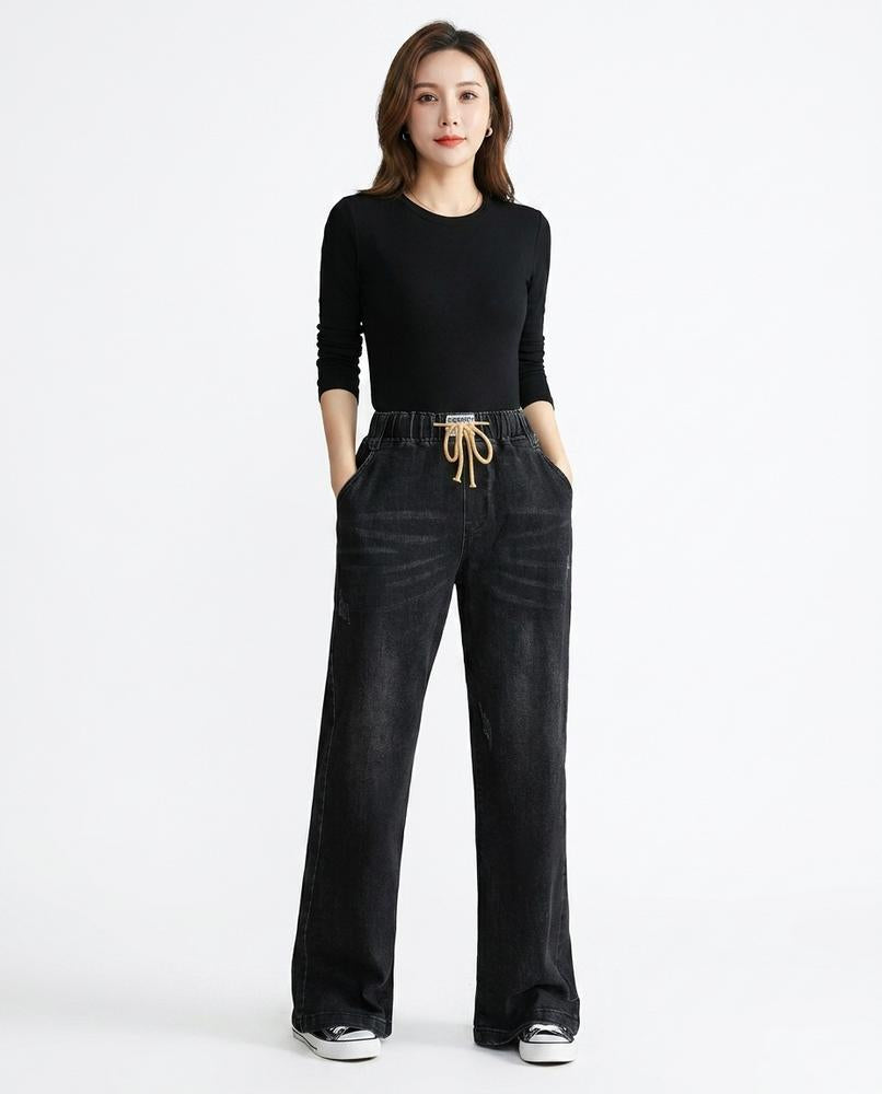 Heidi-Outlet - Cukiv | Wide-Leg High-Waist Pants Women
