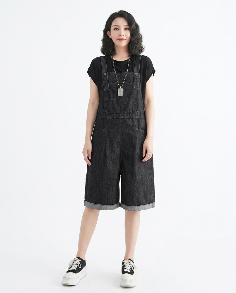 Heidi-Outlet - Rikad | Denim Bib-Front Pants Women