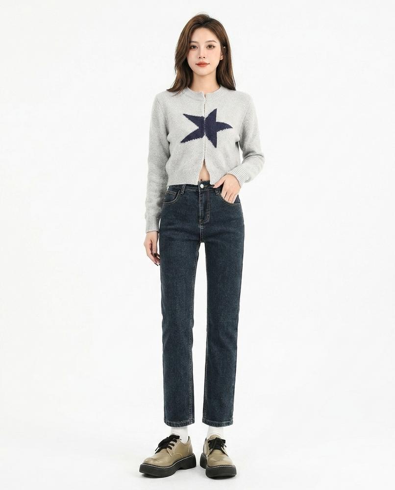 Heidi-Outlet - Sikum | High-Waist Straight-Leg Pants Women