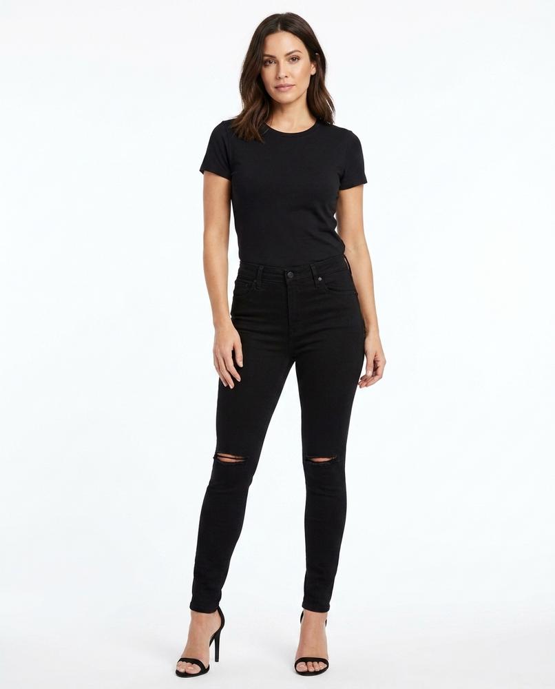Heidi-Outlet - Aifud | High-Waist Ripped Pants Women