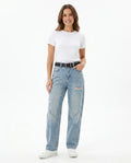 Heidi-Outlet - Mogar | High-Waist Distressed Pants Women