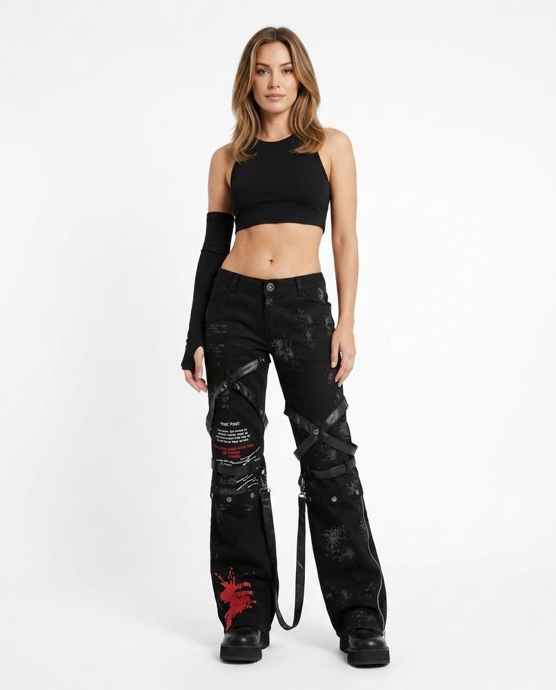 Heidi-Outlet - Riril | Decorated Straight-Leg Pants Unisex