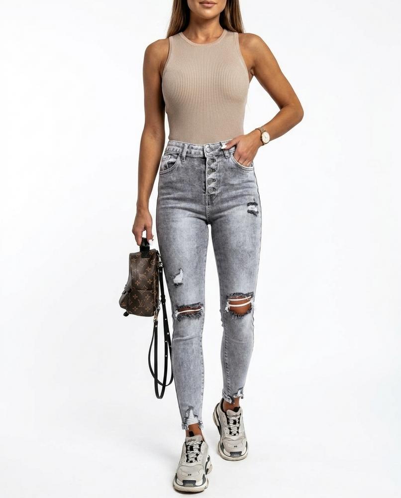 Heidi-Outlet - Noran | Slim Fit Distressed Pants Women