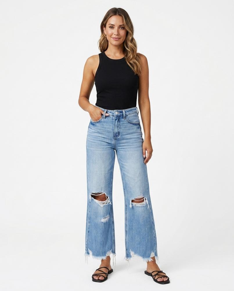 Heidi-Outlet - Sovon | High-Waist Distressed Jeans Women