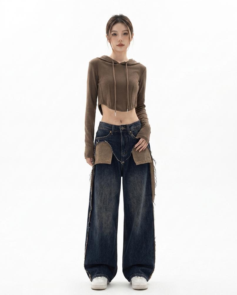 Heidi-Outlet - Cekud | Wide-Leg Frayed Pants Women
