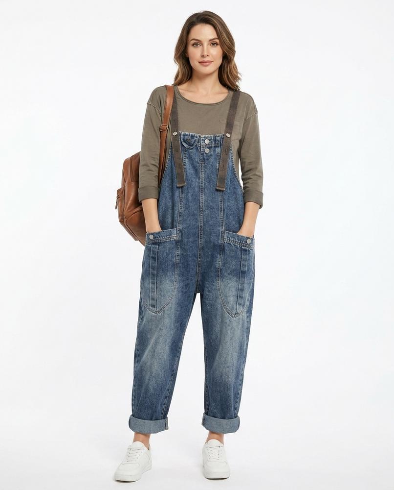 Heidi-Outlet - Depel | Washed-Out Loose-Fit Pants Women