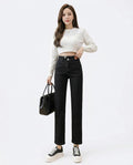 Heidi-Outlet - Curid | High-Waist Straight-Leg Pants Women