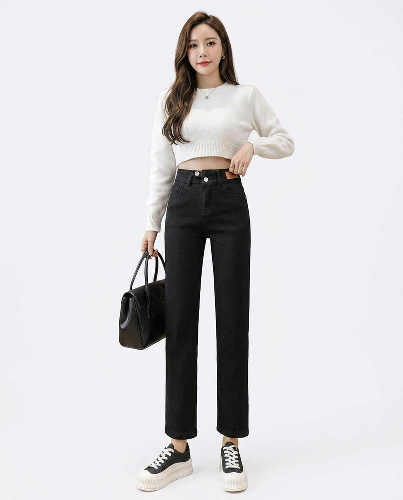 Heidi-Outlet - Curid | High-Waist Straight-Leg Pants Women