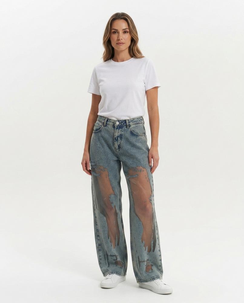 Heidi-Outlet - Zigak | Wide-Leg Distressed Pants Women
