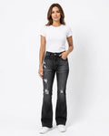 Heidi-Outlet - Yokas | High-Waisted Distressed Pants Women