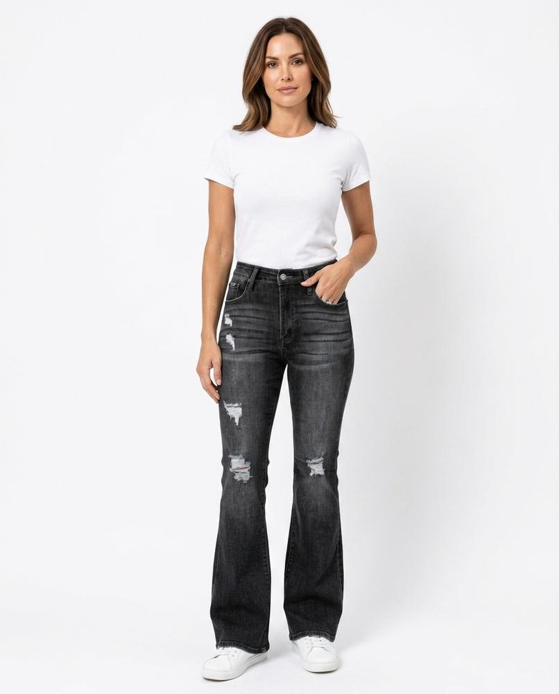 Heidi-Outlet - Yokas | High-Waisted Distressed Pants Women