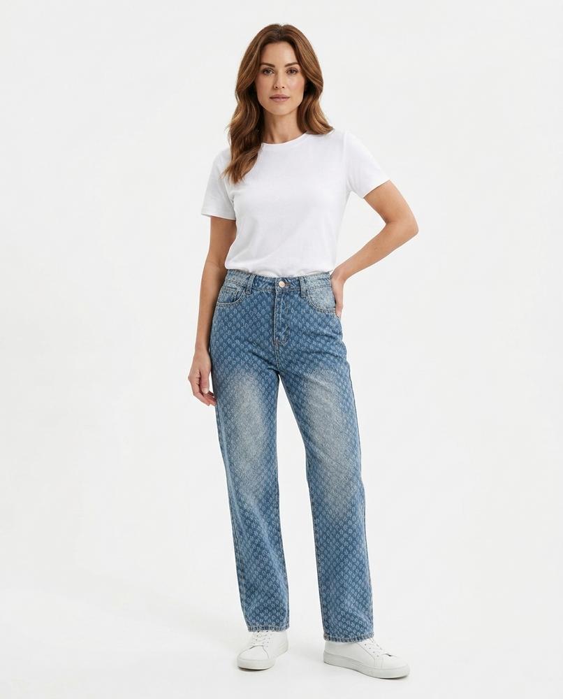 Heidi-Outlet - Daken | Patterned Wide-Leg Pants Women