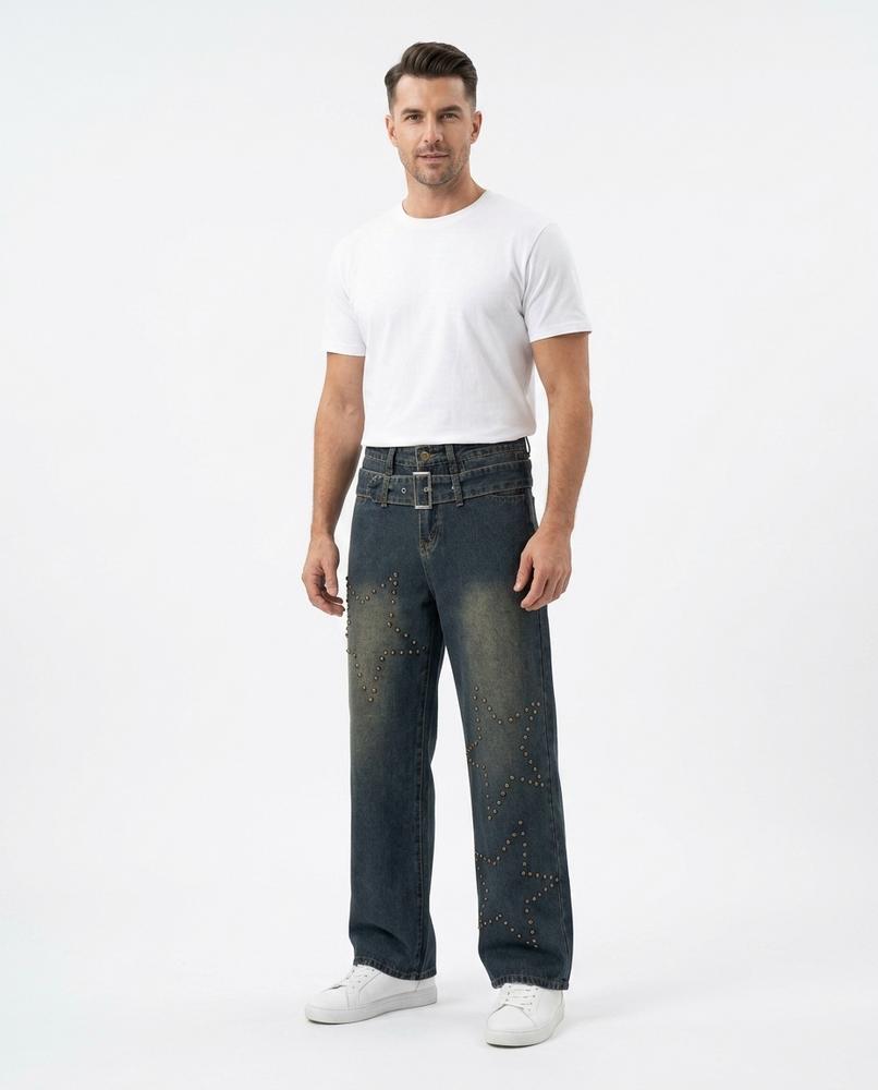 Heidi-Outlet - Tovet | Studded Belted Pants Unisex
