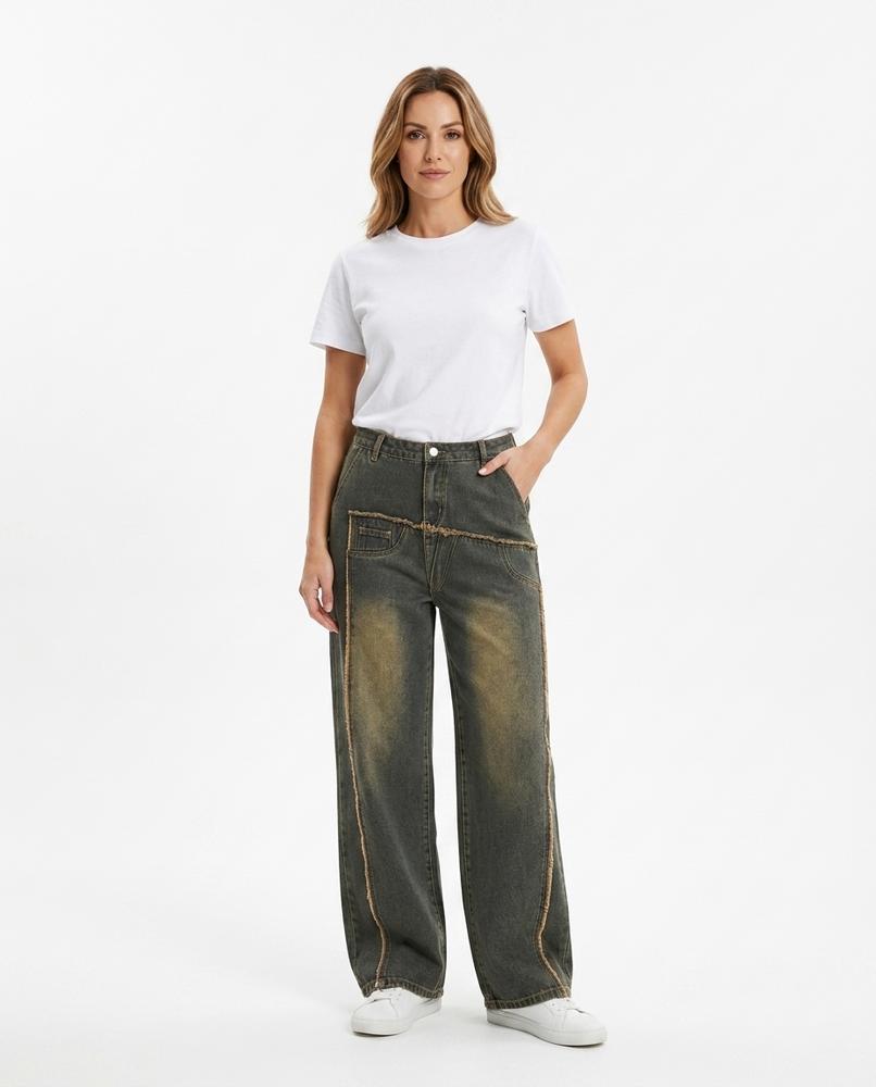 Heidi-Outlet - Vasov | Washed-Out Wide-Leg Pants Unisex