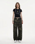 Heidi-Outlet - Mepit | Camouflage Wide-Leg Pants Unisex