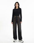 Heidi-Outlet - Yigit | Wide-Leg Lace-Up Pants Women