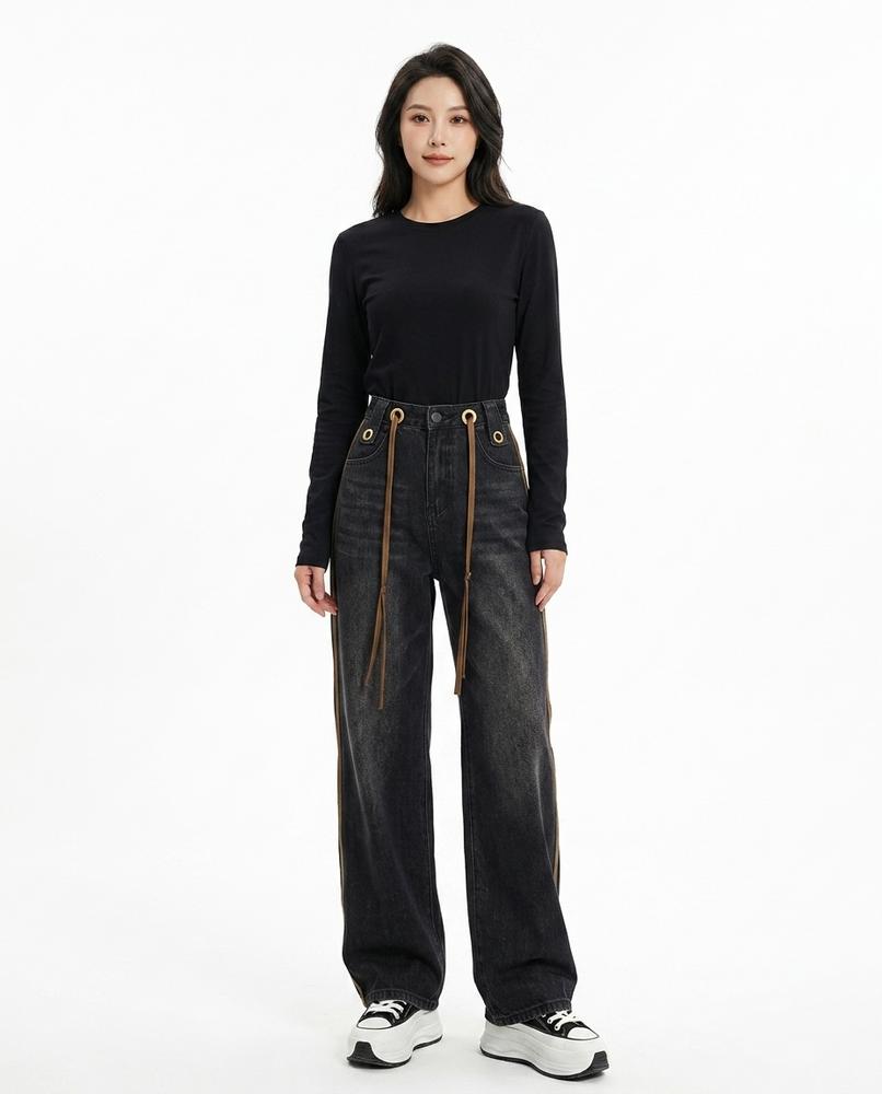 Heidi-Outlet - Yigit | Wide-Leg Lace-Up Pants Women