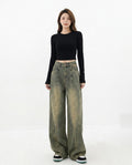 Heidi-Outlet - Lihol | Washed Wide-Leg Pants Unisex