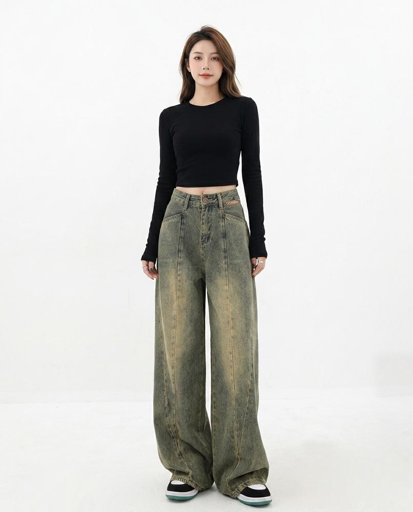 Heidi-Outlet - Lihol | Washed Wide-Leg Pants Unisex