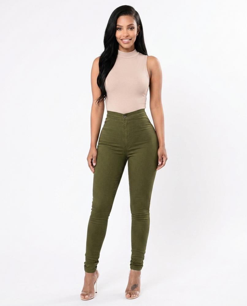 Heidi-Outlet - Yinid | High-Waisted Skinny-Fit Pants Women