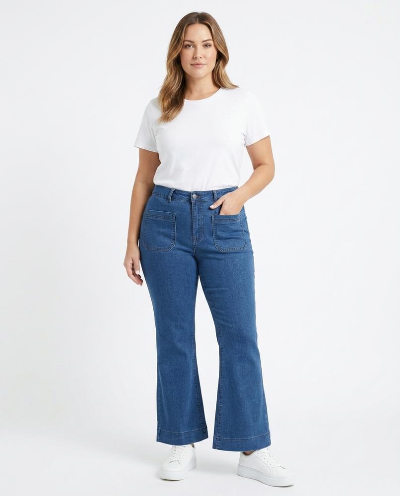 Heidi-Outlet - Vuwok | High-Waist Flared-Leg Pants Women