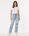 Heidi-Outlet - Aibol | High-Waist Ripped Pants Women