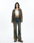 Heidi-Outlet - Lakam | Two-Tone Straight-Leg Pants Women