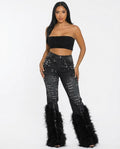Heidi-Outlet - Sufar | Embellished Flared Pants Women